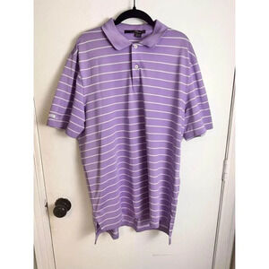 Ralph Lauren men's RLX purple stripe polo size large #0706